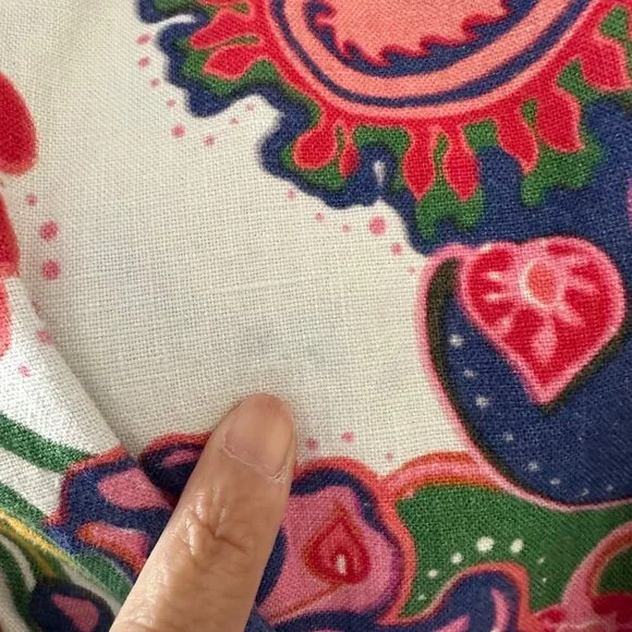 Zimmermann Lovestruck Sleeveless Halter Dress Multicolor Paisley Print Tie Back